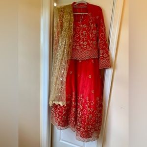 Red Lehenga